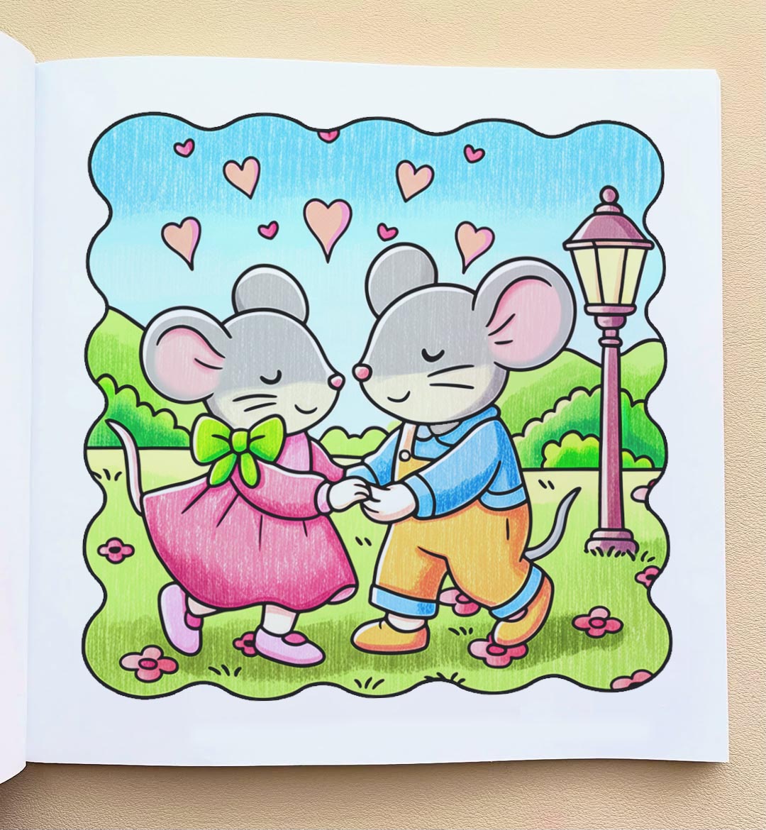 Mouse Days Coloring Book by Pawla Petal - Cute Mice Coloring Pages