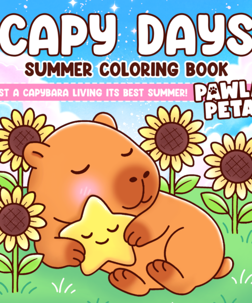 Capy Summer Days Coloring Book by Pawla Petal
