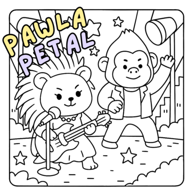 Cinema Cuties Coloring Book by Pawla Petal