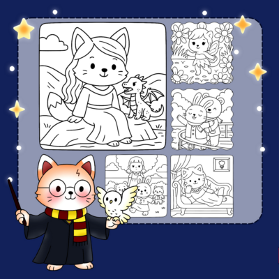 Cinema Cuties Coloring Book by Pawla Petal