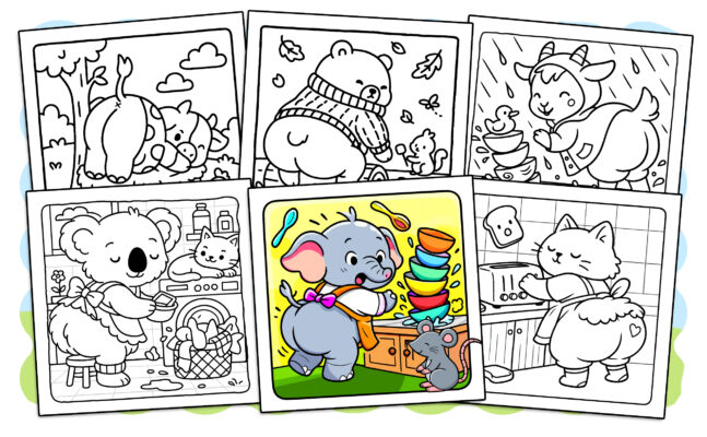 Cute Butts Coloring Book by Pawla Petal - Funny Animals Coloring Pages