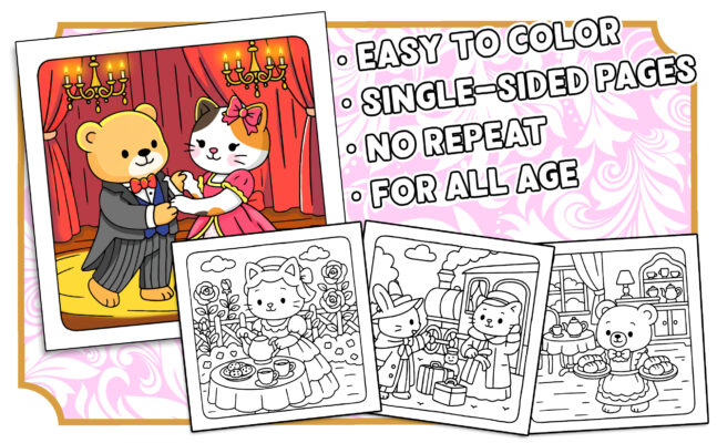 Cute Victorian Coloring Book by Pawla Petal