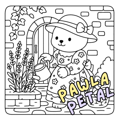 Cute Victorian Coloring Book by Pawla Petal - Kawaii Animals Coloring Pages