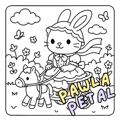 Cute Victorian Coloring Book by Pawla Petal - Kawaii Animals Coloring Pages