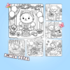 Cute Victorian Coloring Book by Pawla Petal - Kawaii Animals Coloring Pages