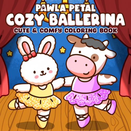 Cozy Ballerina Coloring Book - Cute Animals Coloring Pages