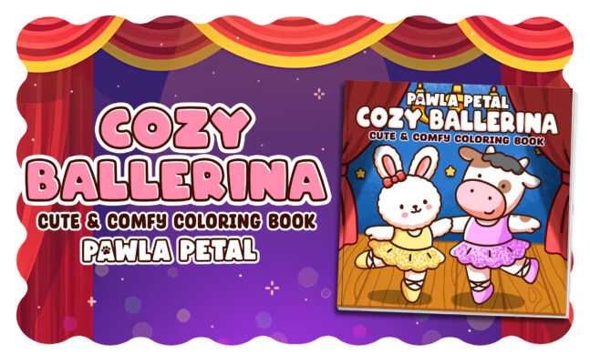 Cozy Ballerina Coloring Book - Cute Animals Coloring Pages 