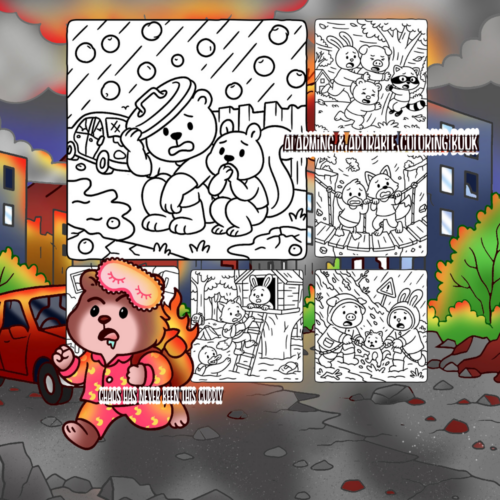 Cozy Disasters Coloring Book - Funny Animals Coloring Pages
