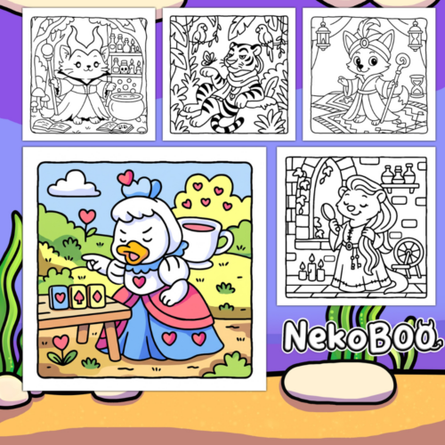 Cute Villains Coloring Book - Cute Animals Coloring Pages
