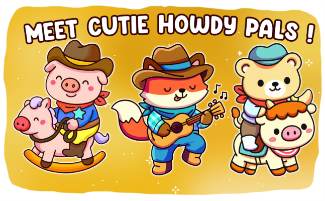 Wild West Cuties Coloring Book - Funny Animals Coloring Pages 