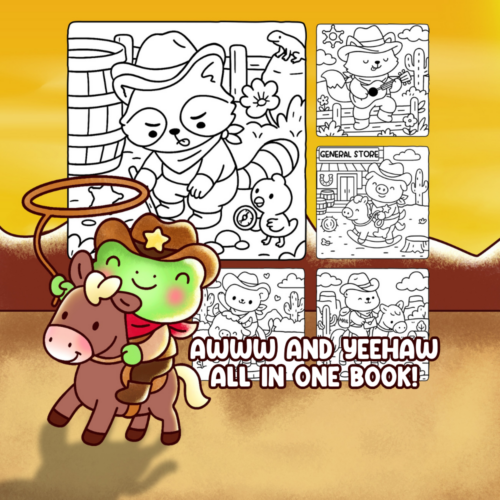 Wild West Cuties Coloring Book - Funny Animals Coloring Pages