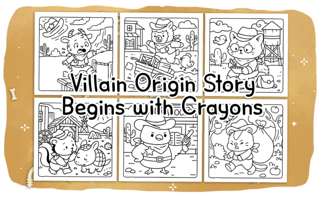 Wild West Cuties Coloring Book - Funny Animals Coloring Pages 