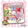 Groovy Friends Coloring Book - Adorable Animal Friends in Funky Outfits Coloring Pages