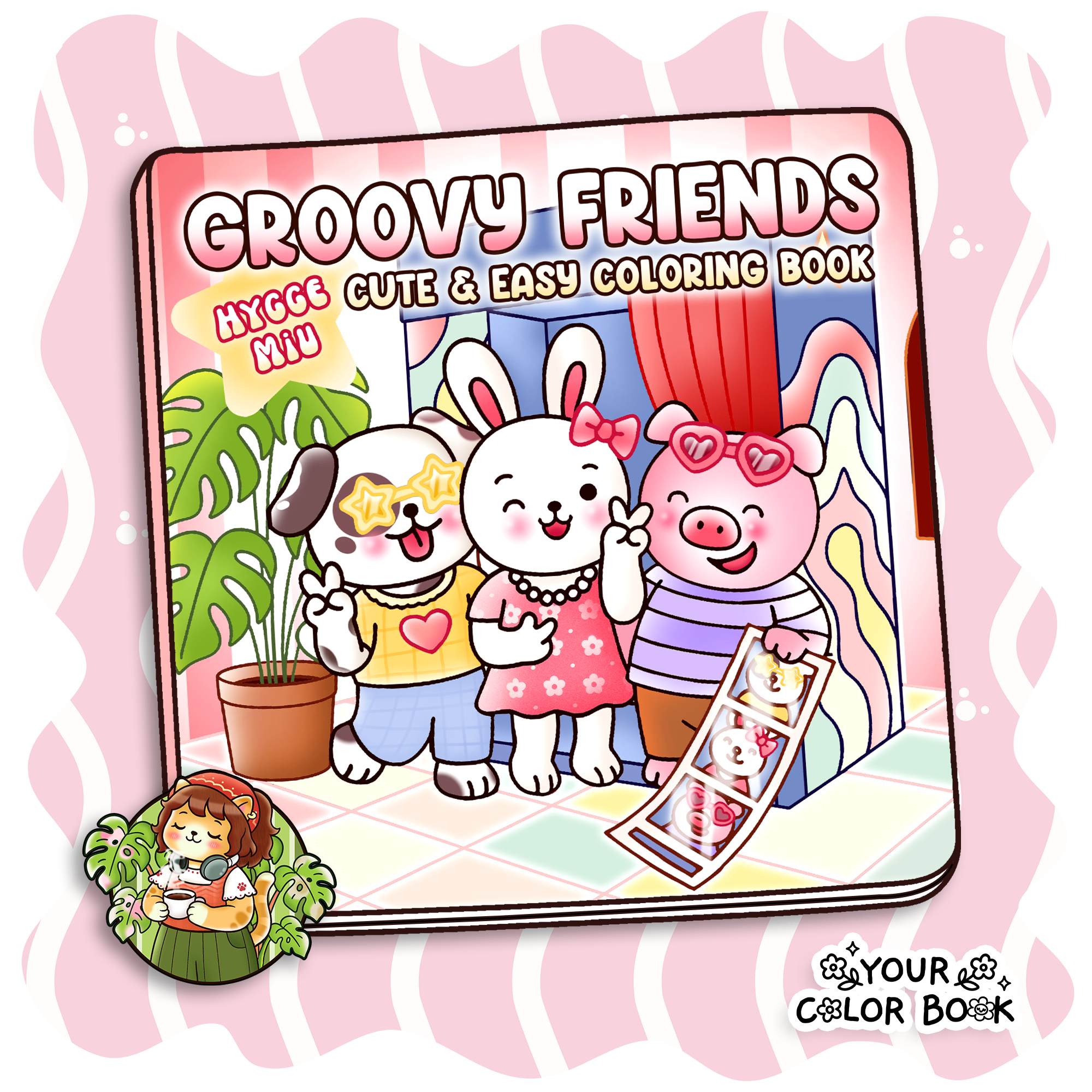 Groovy Friends Coloring Book - Adorable Animal Friends in Funky Outfits Coloring Pages 1 Groovy Friends Coloring Book - Adorable Animal Friends in Funky Outfits Coloring Pages
