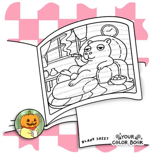 Stoner Capybara Coloring Book unny Capy Moments in Trippy Scenes Coloring Pages