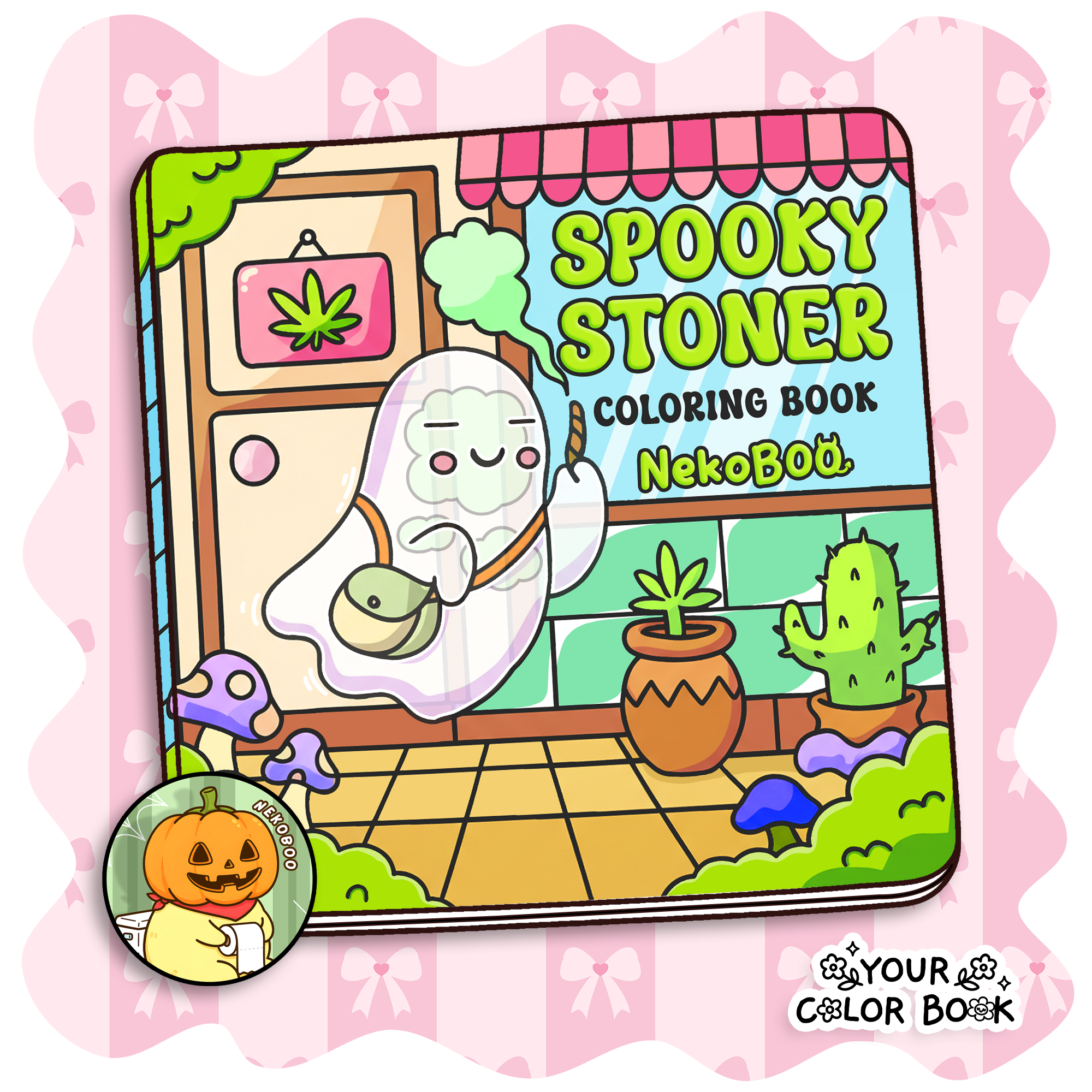 Spooky Stoner Coloring Book - Cute & Trippy Coloring Pages 1 Spooky Stoner Coloring Book - Cute & Trippy Coloring Pages