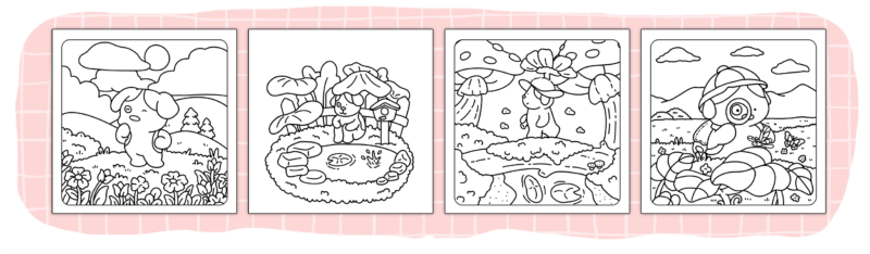 Silly Adventure Coloring Book - Cute Dog Funny Coloring Page