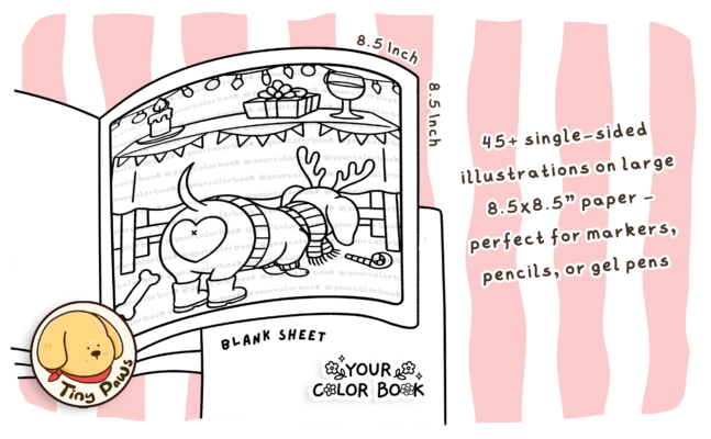 Christmas Butts Coloring Book - Cute Funny XMas Coloring Pages 