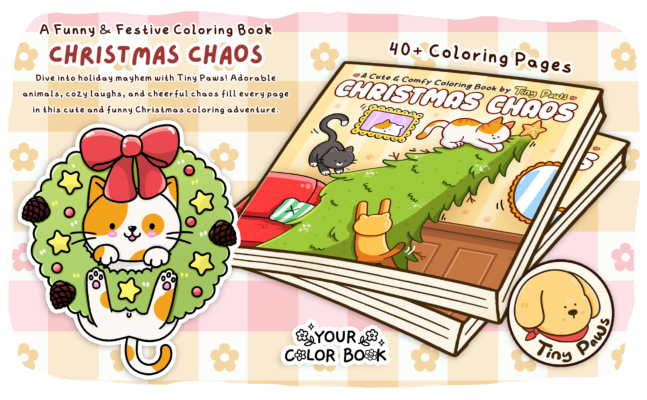 Christmas Chaos Coloring Book - Funny Animals Christmas Coloring Page