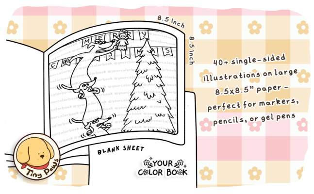 Christmas Chaos Coloring Book - Funny Animals Christmas Coloring Page