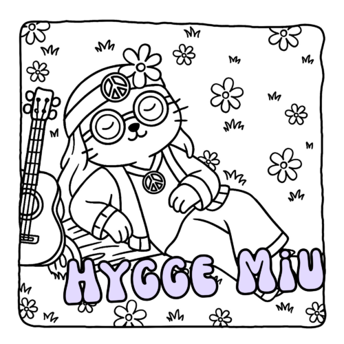 Flower Child Coloring Book - Cute Boho Animals Coloring Pages