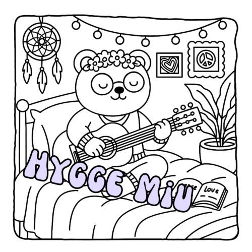 Flower Child Coloring Book - Cute Boho Animals Coloring Pages