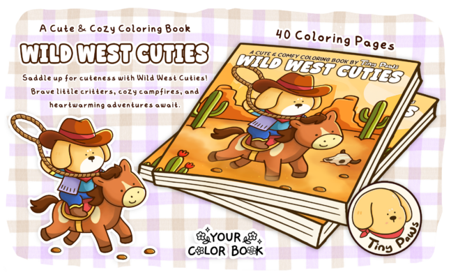 Wild West Cuties Coloring Book - Funny Animals Coloring Pages 