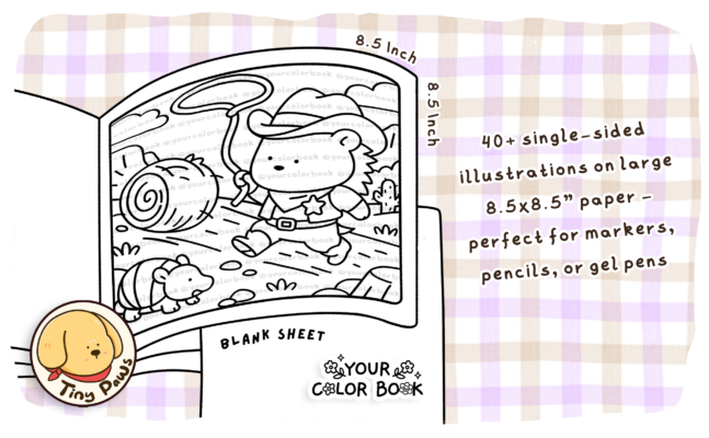 Wild West Cuties Coloring Book - Funny Animals Coloring Pages 