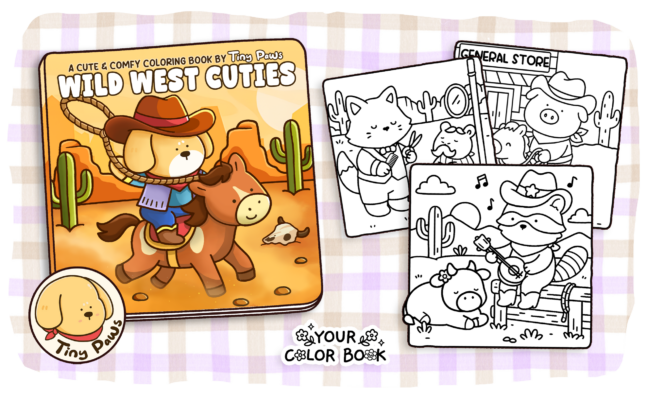 Wild West Cuties Coloring Book - Funny Animals Coloring Pages