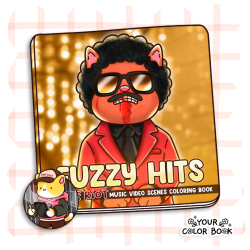 Fuzzy Hits: A Cute & Amusing Coloring Book featuring Delightful Animal Singers & Legendary Music Scenes Calming Designs for All Ages Stress Relief