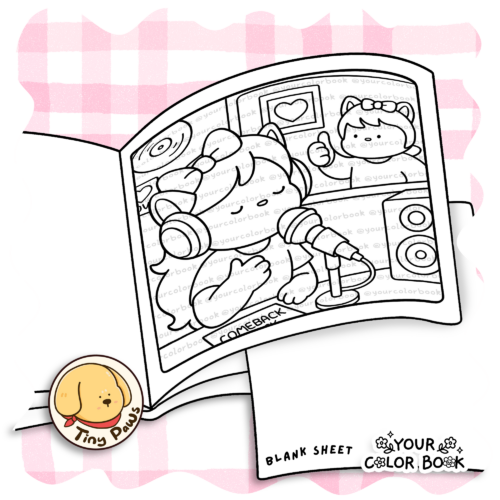 Fuzzy K-pop A Cute K-pop Coloring Book for Adults & Teens with Adorable Animal Character Idols, Dance Moves and Stage Light