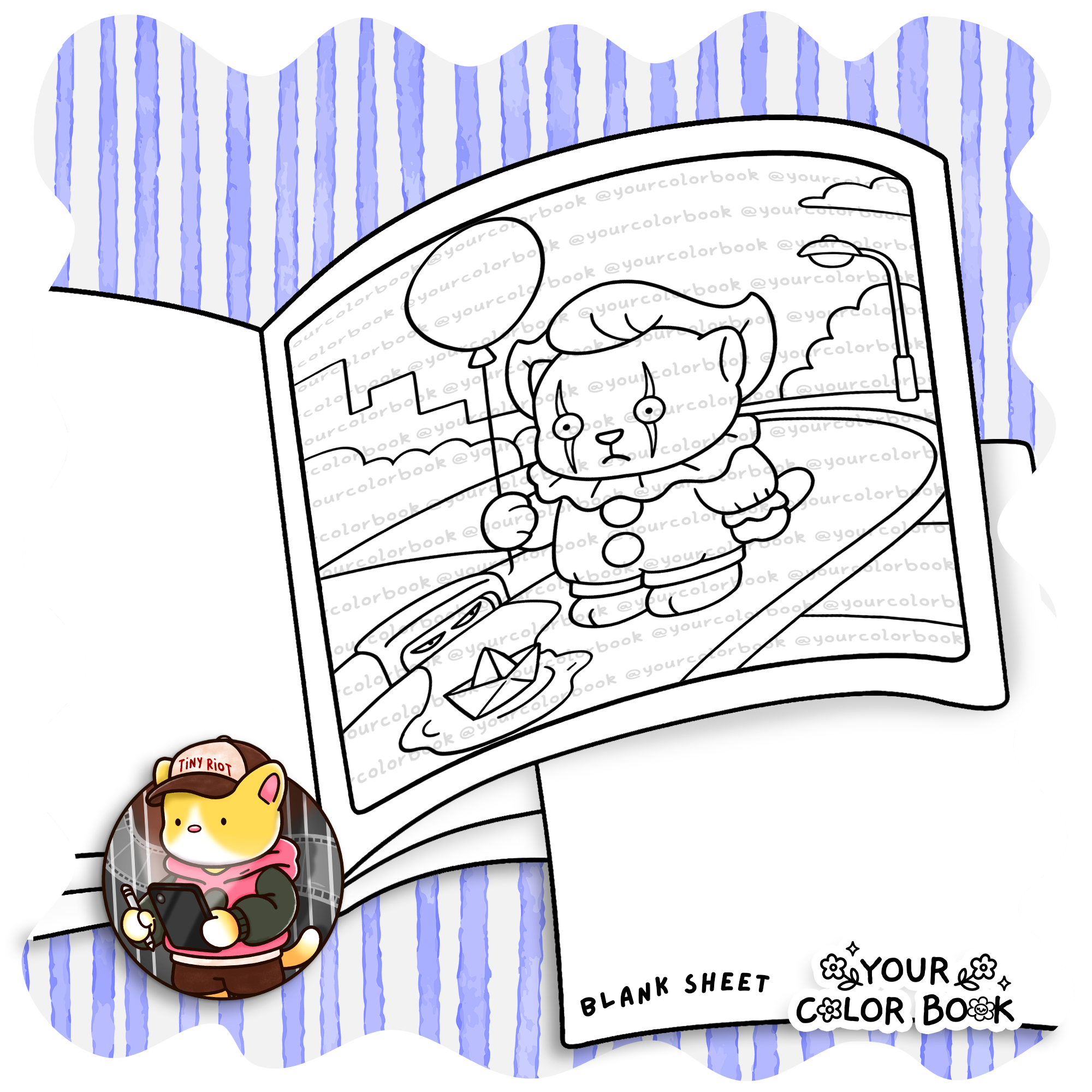 Cute and Spooky Coloring Book with Sweet Animal Companions in Horror Movie Parody Scenes 2 Cute and Spooky Coloring Book with Sweet Animal Companions in Horror Movie Parody Scenes