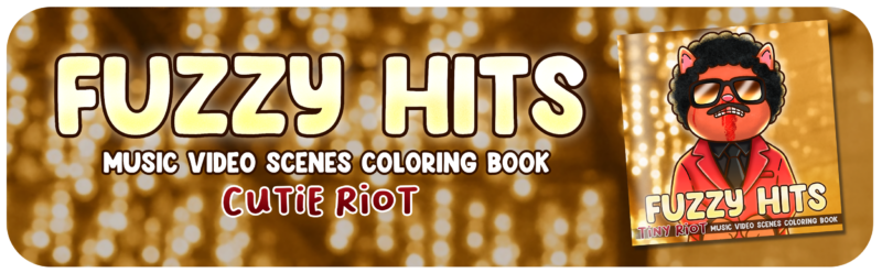 Fuzzy Hits Coloring Book - Hot Music Coloring Pages