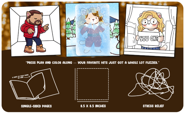 Fuzzy Hits Coloring Book - Hot Music Coloring Pages