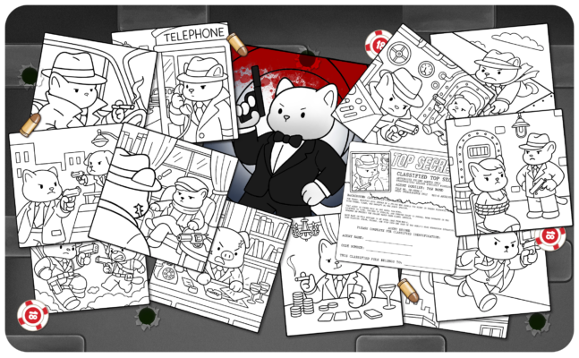 Paw Bond A Secret Agent Cat Coloring Book with Spy Missions, Detective Adventures