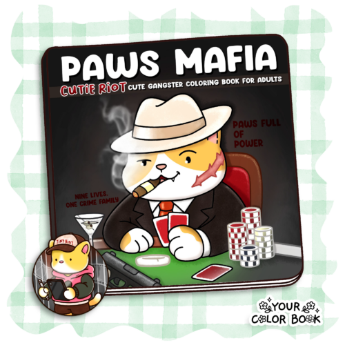 Paws Mafia Coloring Book Playful Gangster Coloring Pages with Endearing Animal Characters
