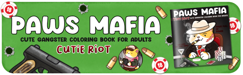 Paws Mafia Coloring Book Playful Gangster Coloring Pages with Endearing Animal Characters