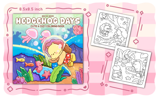Hedgehog Days Coloring Book Cute & Cozy Coloring Pages featuring Adorable Hedgehog in Daily Life