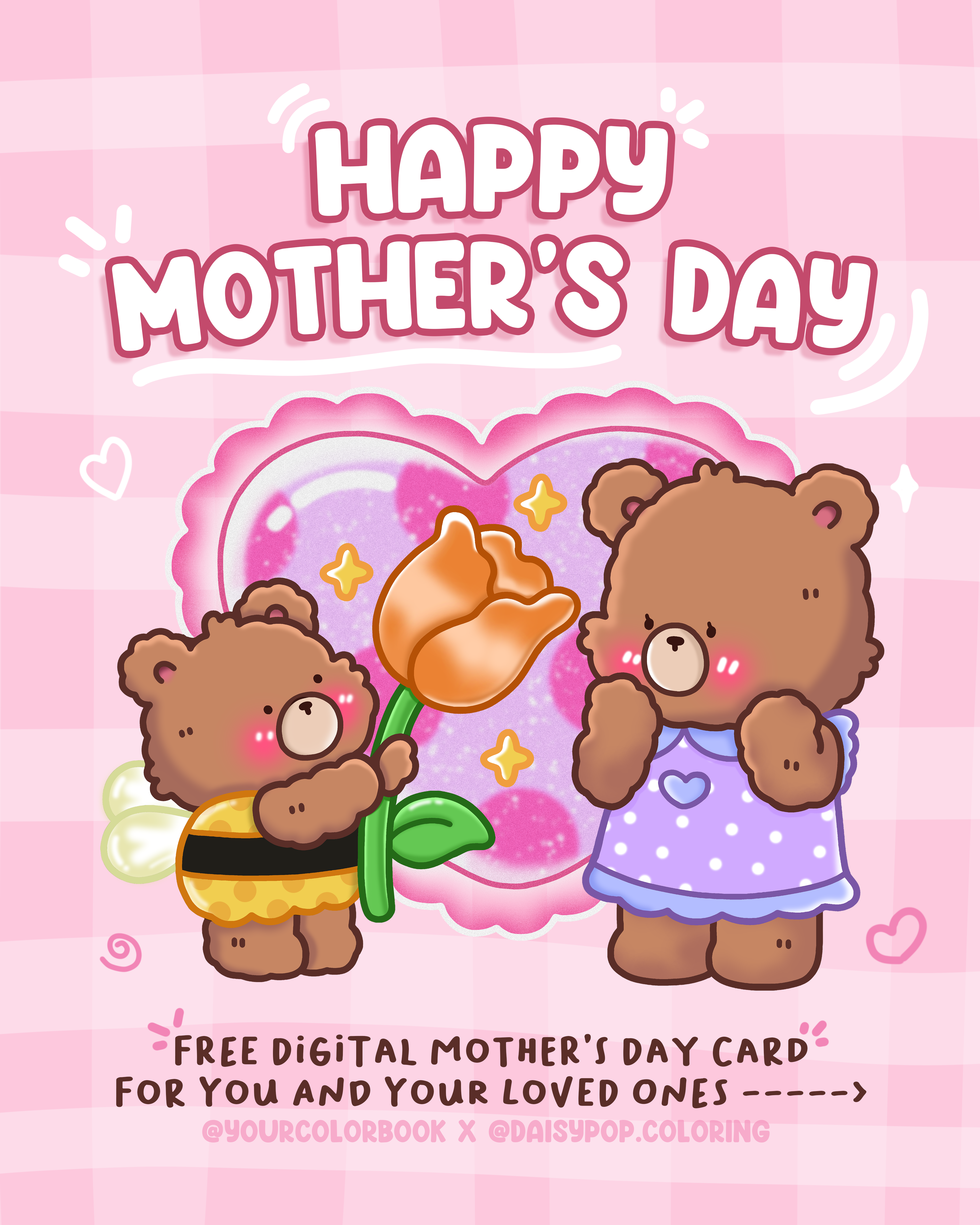 Mother's Day Freebie Coloring Card