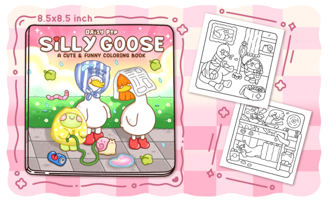 Silly Goose Coloring Book A Cute and Funny Coloring Adventure Filled with Cozy Chaos and Adorable Goose Friends