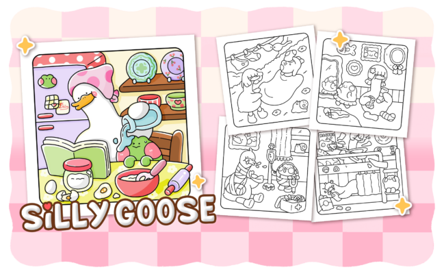 Silly Goose Coloring Book A Cute and Funny Coloring Adventure Filled with Cozy Chaos and Adorable Goose Friends