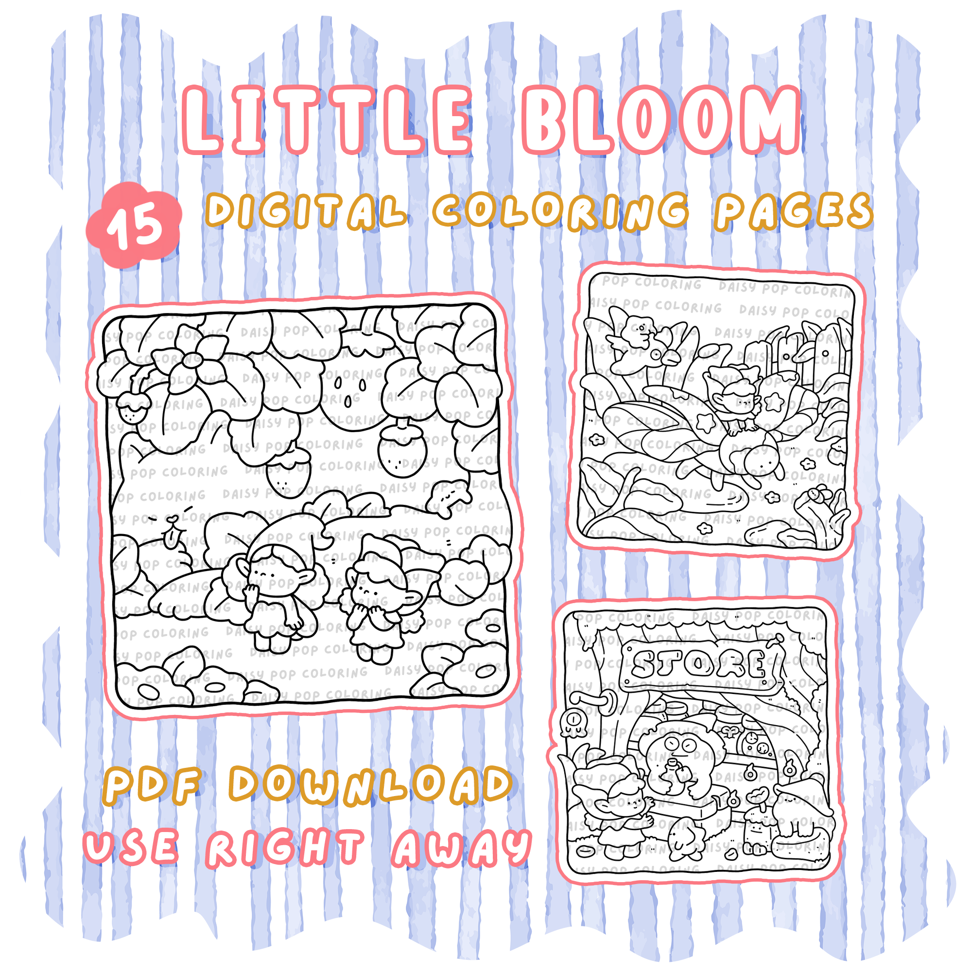 Little Bloom Coloring Book (PDF Download) 1