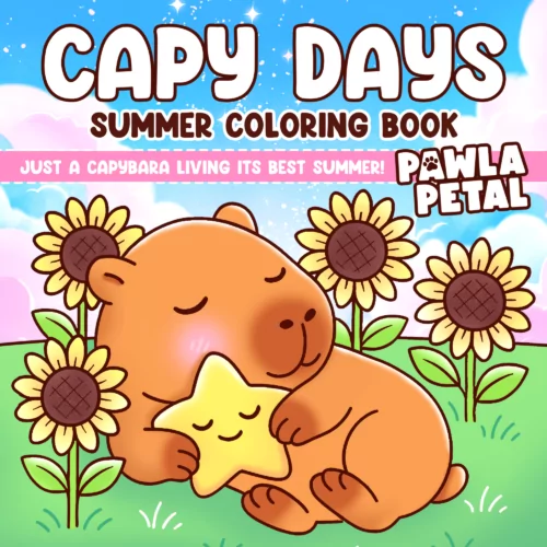 Capy Summer Days Coloring Book by Pawla Petal