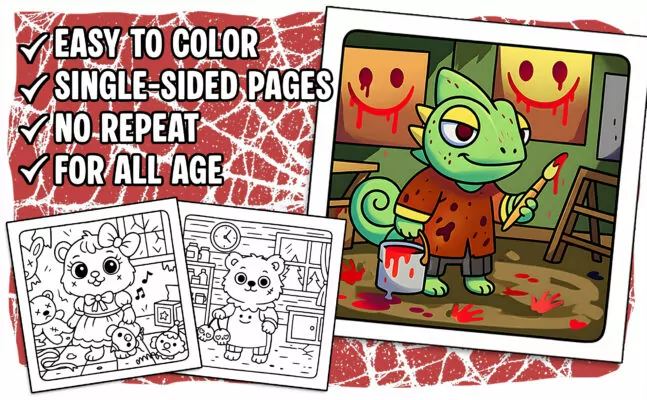 Cutest Creepypasta Characters Coloring Book - Kawaii Animals Coloring Pages