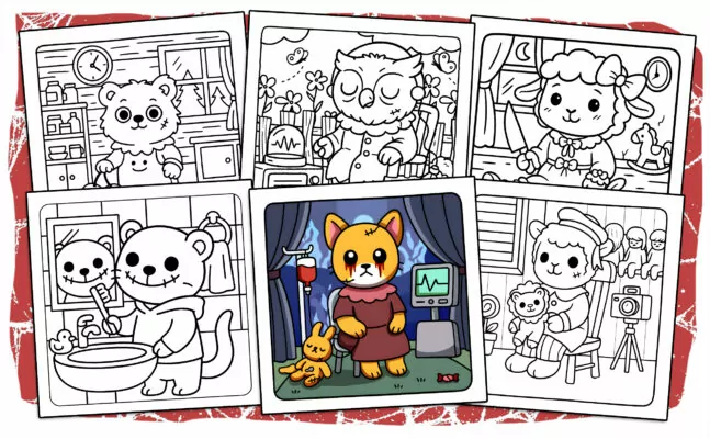 Cutest Creepypasta Characters Coloring Book - Kawaii Animals Coloring Pages
