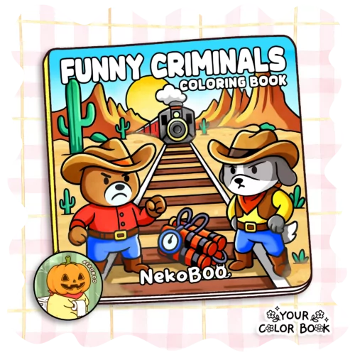 Funny Criminals Coloring Book - Silly Crimes Coloring Pages