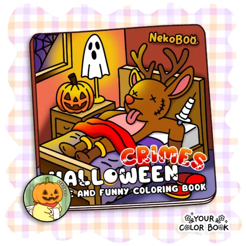 Halloween Crimes Coloring Book - Spooky Criminals Coloring Pages