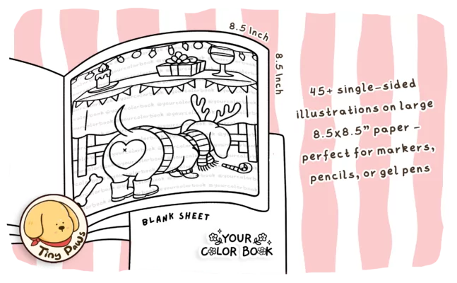 Christmas Butts Coloring Book - Cute Funny XMas Coloring Pages